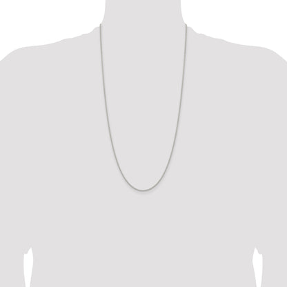 28 Inch Sterling Silver 1.6mm Round Spiga Chain Necklace