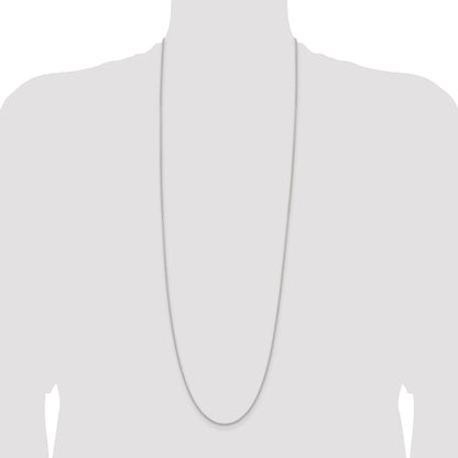 36 Inch Sterling Silver 1.6mm Round Spiga Chain Necklace