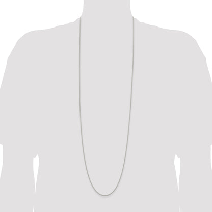 42 Inch Sterling Silver 1.6mm Round Spiga Chain Necklace