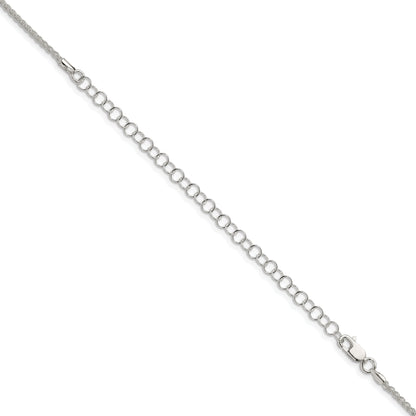 22 Inch Sterling Silver 1.6mm Round Spiga Chain W/4In Ext.