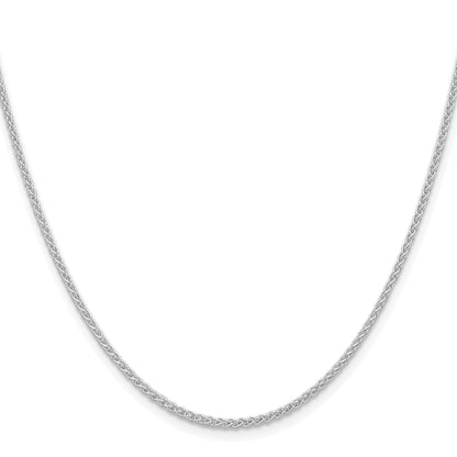 24 Inch Sterling Silver Rhodium-Plated 1.6mm Round Spiga Chain Necklace