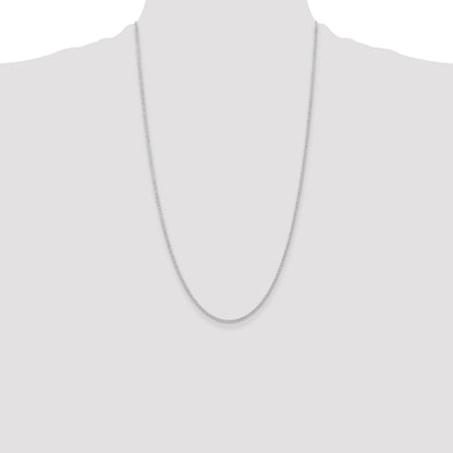 26 Inch Sterling Silver Rhodium-Plated 1.6mm Round Spiga Chain Necklace