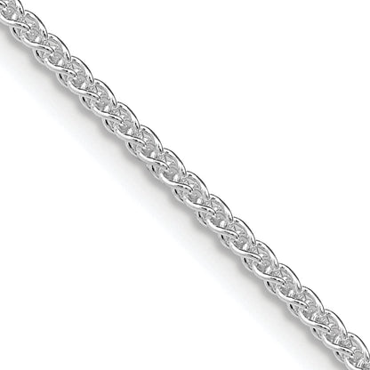 22 Inch Sterling Silver Rhodium-Plated 1.6mm Round Spiga Chain Necklace