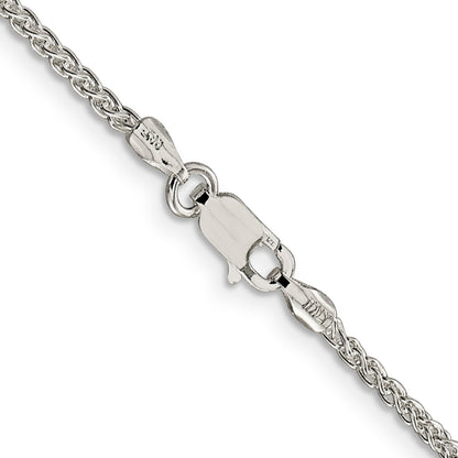 22 Inch Sterling Silver 1.75mm Round Spiga Chain Necklace
