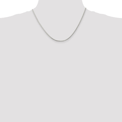 18 Inch Sterling Silver 1.75mm Round Spiga Chain Necklace