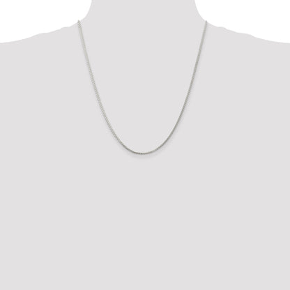 22 Inch Sterling Silver 1.75mm Round Spiga Chain Necklace