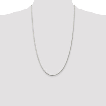 26 Inch Sterling Silver 1.75mm Round Spiga Chain Necklace