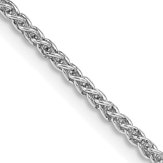 18 Inch Sterling Silver Rhodium-Plated 1.75mm Round Spiga Chain Necklace