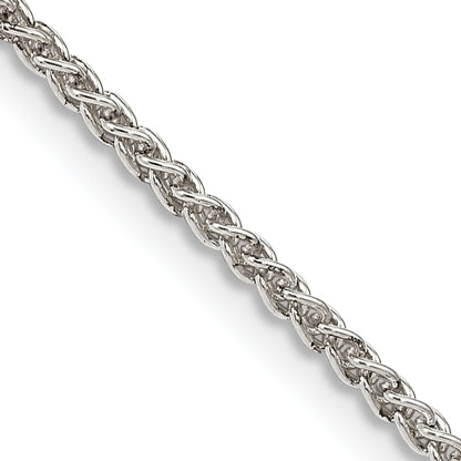 22 Inch Sterling Silver 1.75mm Round Spiga Chain W/4In Ext.