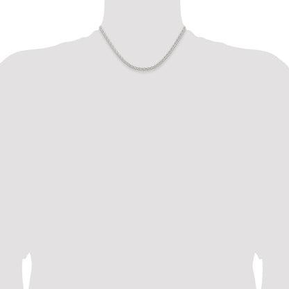 16 Inch Sterling Silver 3.7mm Round Spiga Chain Necklace