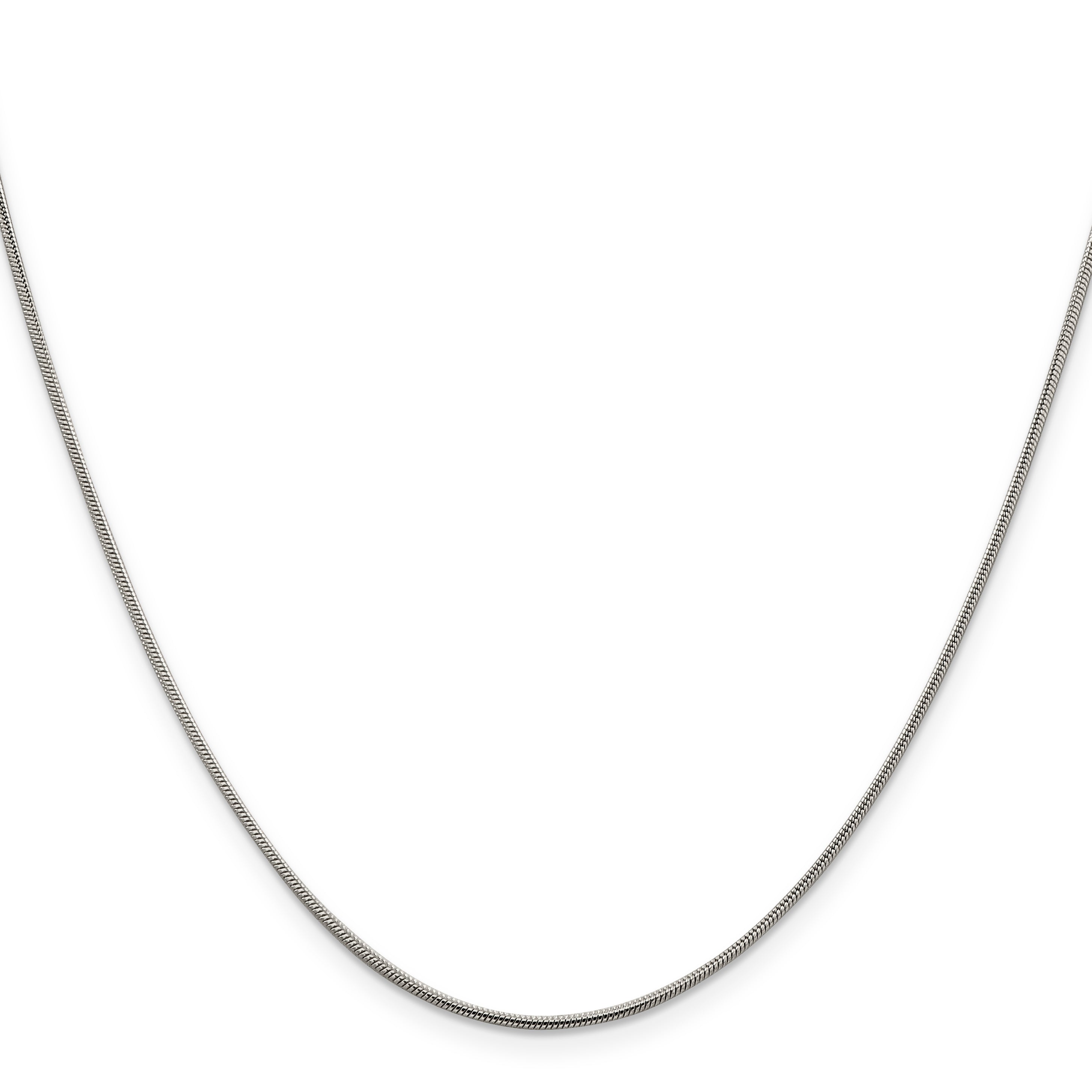 24 Inch Sterling Silver .8mm Square Snake Chain Necklace