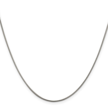 24 Inch Sterling Silver .8mm Square Snake Chain Necklace