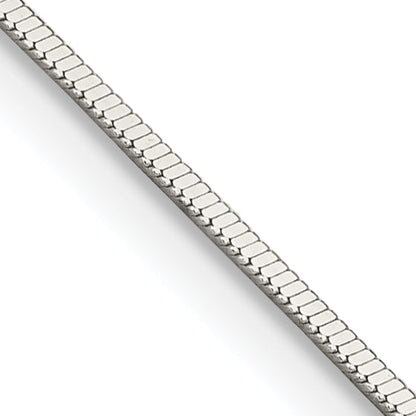 18 Inch Sterling Silver .8mm Square Snake Chain Necklace
