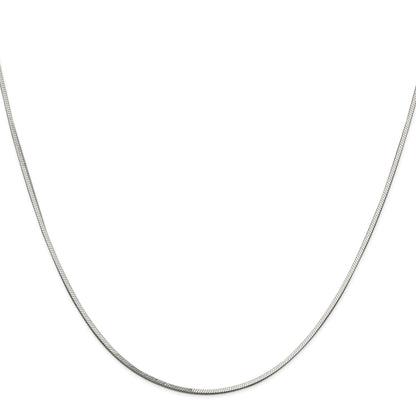 18 Inch Sterling Silver 1mm Square Snake Chain Necklace