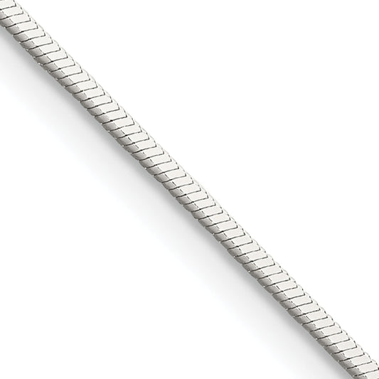 24 Inch Sterling Silver 1mm Square Snake Chain Necklace