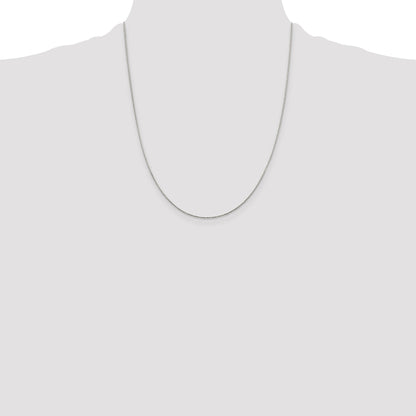 22 Inch Sterling Silver .85mm Diamond-Cut Round Spiga Chain W/4In Ext.