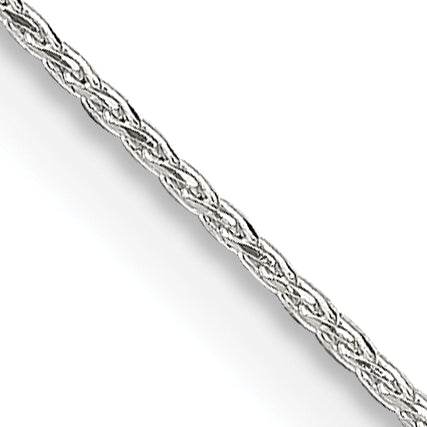 24 Inch Sterling Silver .85mm Diamond-Cut Round Spiga Chain Necklace