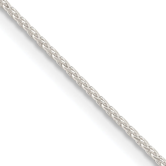 26 Inch Sterling Silver .95mm Diamond-Cut Round Spiga Chain Necklace