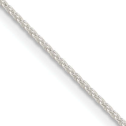 20 Inch Sterling Silver .95mm Diamond-Cut Round Spiga Chain Necklace