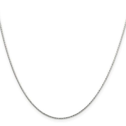 20 Inch Sterling Silver 1.25mm Diamond-Cut Round Spiga Chain Necklace