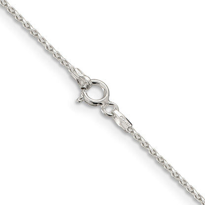 24 Inch Sterling Silver 1.25mm Diamond-Cut Round Spiga Chain Necklace