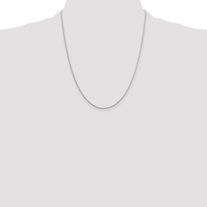 22 Inch Sterling Silver 1.25mm Diamond-Cut Round Spiga Chain Necklace