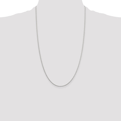 26 Inch Sterling Silver 1.25mm Diamond-Cut Round Spiga Chain Necklace