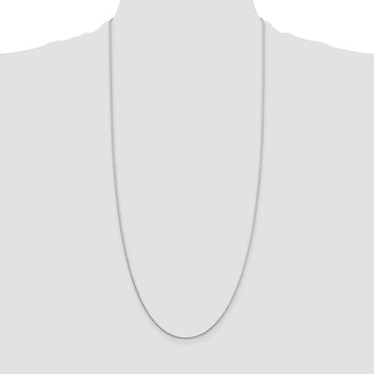 30 Inch Sterling Silver 1.25mm Diamond-Cut Round Spiga Chain Necklace