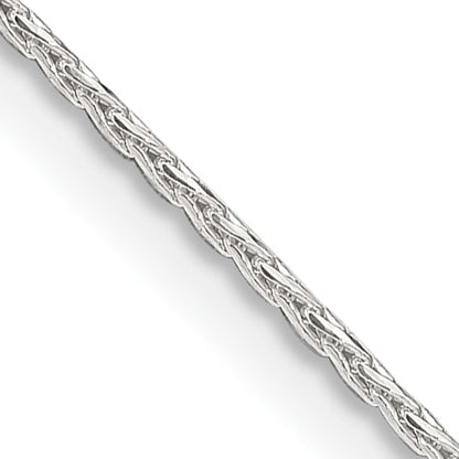 18 Inch Sterling Silver 1.25mm Diamond-Cut Round Spiga Chain Necklace