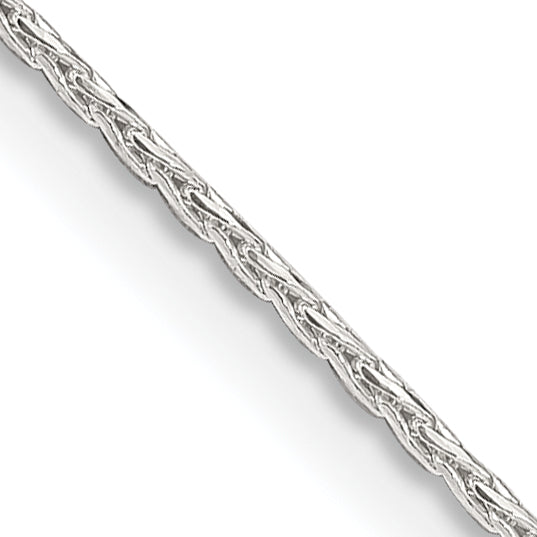 20 Inch Sterling Silver 1.25mm Diamond-Cut Round Spiga Chain Necklace