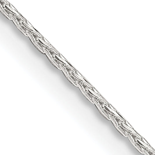 28 Inch Sterling Silver 1.25mm Diamond-Cut Round Spiga Chain Necklace