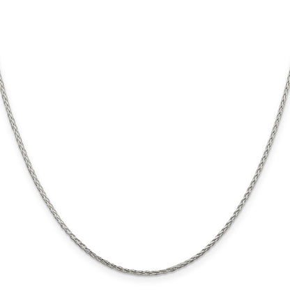 22 Inch Sterling Silver 1.45mm Diamond-Cut Round Spiga Chain W/4In Ext.