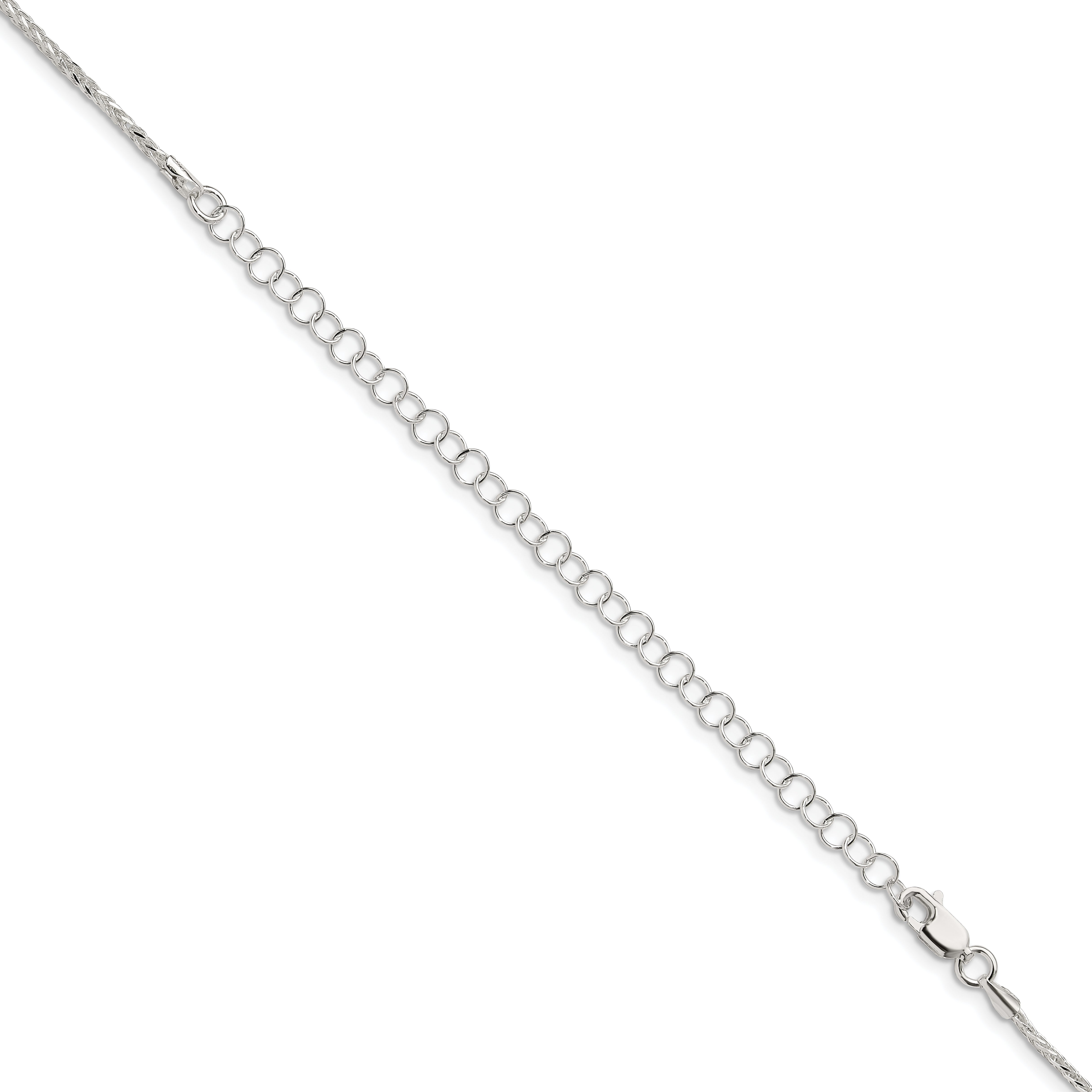 22 Inch Sterling Silver 1.45mm Diamond-Cut Round Spiga Chain W/4In Ext.