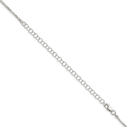 22 Inch Sterling Silver 1.45mm Diamond-Cut Round Spiga Chain W/4In Ext.