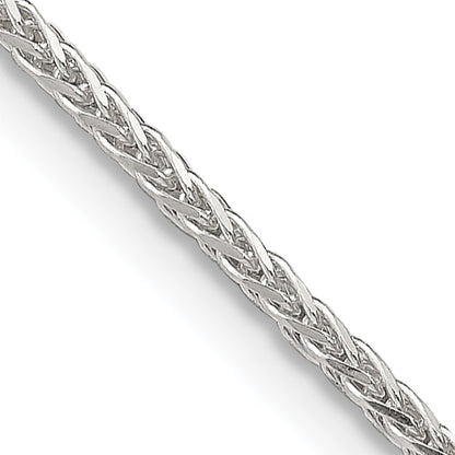 20 Inch Sterling Silver 1.45mm Diamond-Cut Round Spiga Chain Necklace