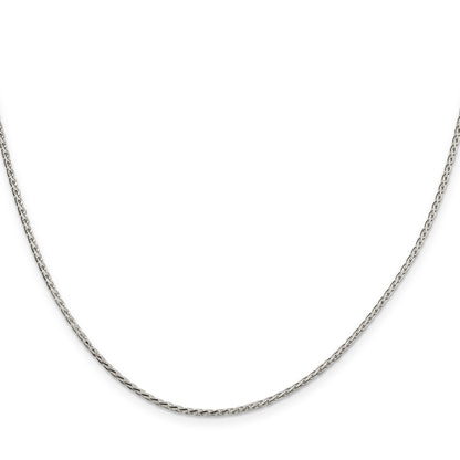 30 Inch Sterling Silver 1.7mm Diamond-Cut Round Spiga Chain Necklace