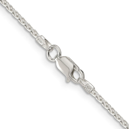 24 Inch Sterling Silver 1.7mm Diamond-Cut Round Spiga Chain Necklace