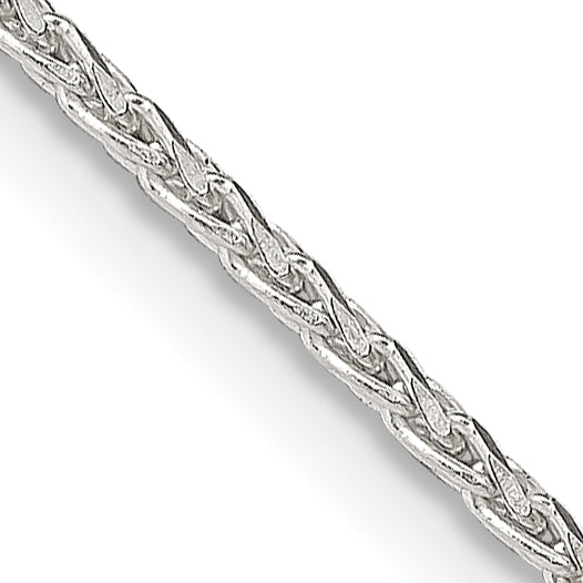 16 Inch Sterling Silver 1.7mm Diamond-Cut Round Spiga Chain Necklace