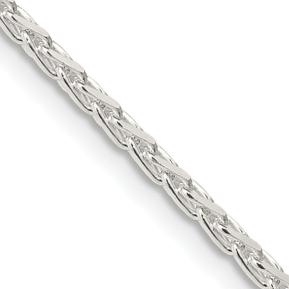 26 Inch Sterling Silver 2.15mm Diamond-Cut Round Spiga Chain Necklace