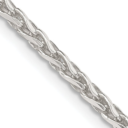28 Inch Sterling Silver 2.85mm Diamond-Cut Round Spiga Chain Necklace