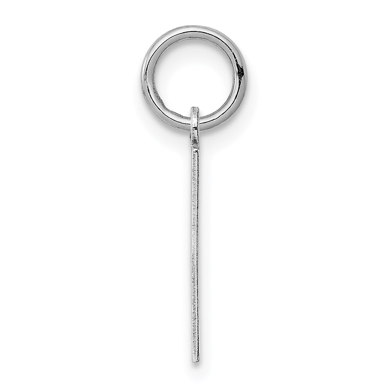 Sterling Silver Silver/Rhodium-Plated Polished Number 1 Charm