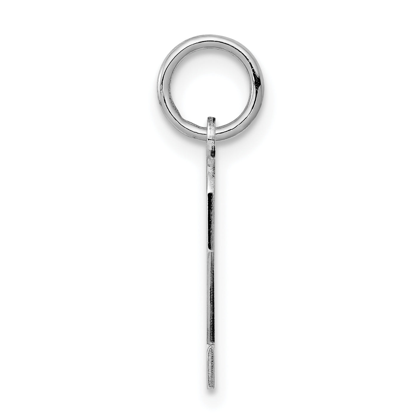 Sterling Silver Silver/Rhodium-Plated Polished Number 2 Charm