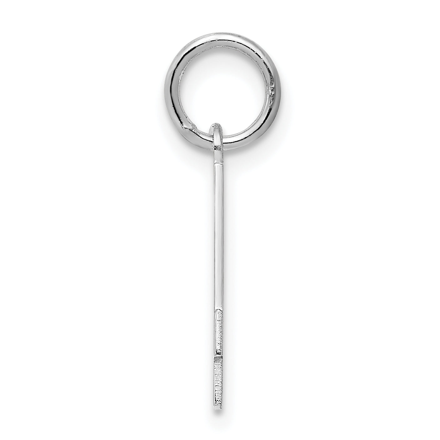 Sterling Silver Silver/Rhodium-Plated Polished Number 4 Charm