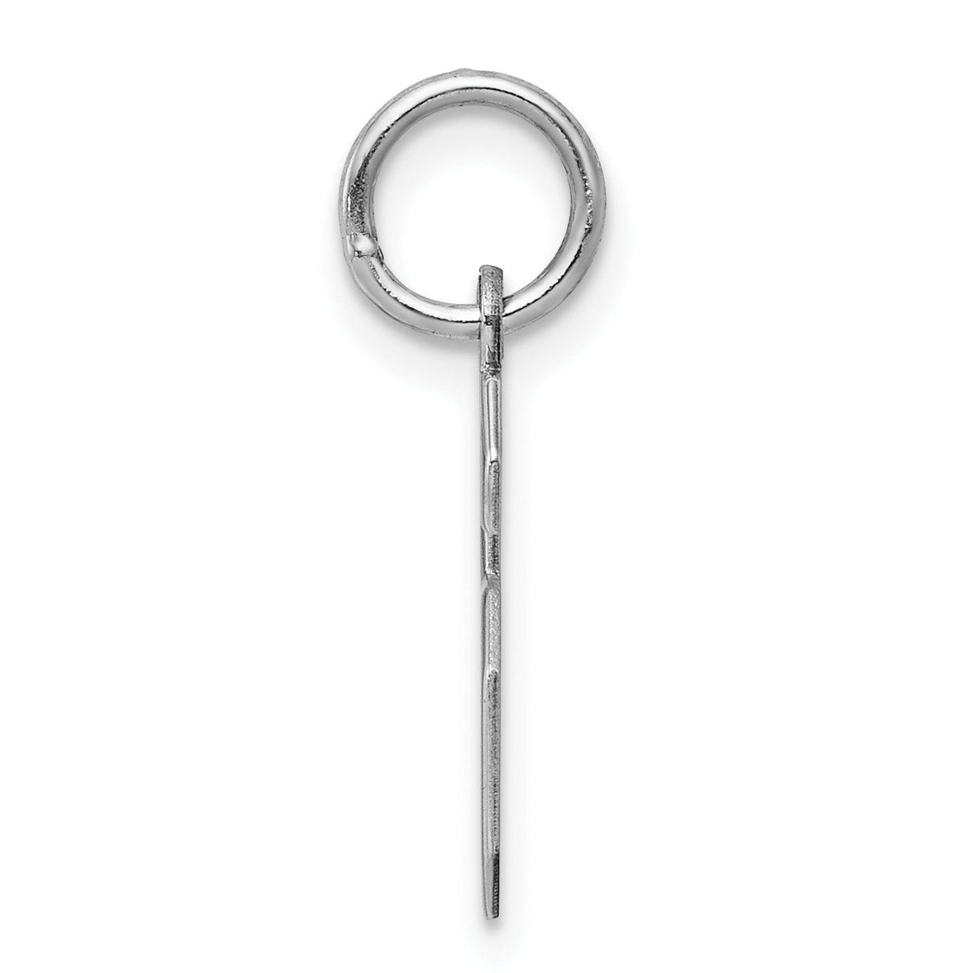 Sterling Silver Silver/Rhodium-Plated Polished Number 6 Charm