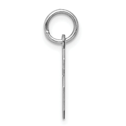 Sterling Silver Silver/Rhodium-Plated Polished Number 6 Charm