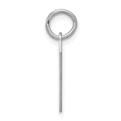 Sterling Silver Silver/Rhodium-Plated Polished Number 7 Charm