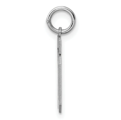 Sterling Silver Silver/Rhodium-Plated Polished Number 10 Charm