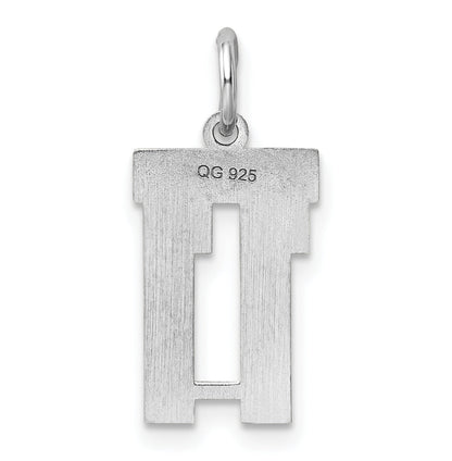 Sterling Silver Silver/Rhodium-Plated Polished Number 11 Charm