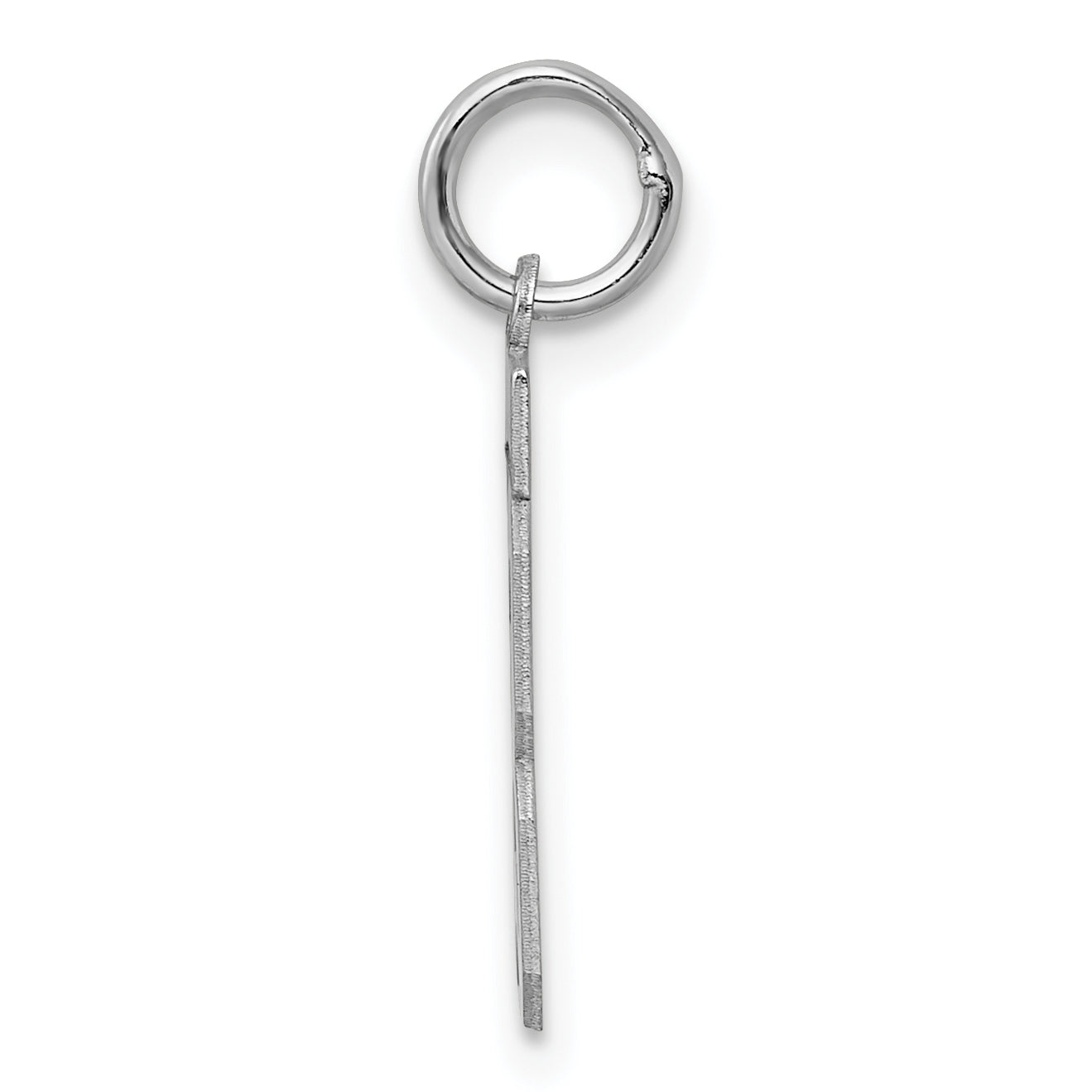 Sterling Silver Silver/Rhodium-Plated Polished Number 13 Charm