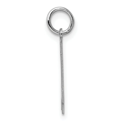 Sterling Silver Silver/Rhodium-Plated Polished Number 14 Charm